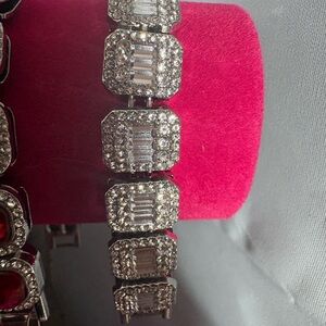 Elegant Silver Crystal Bracelet